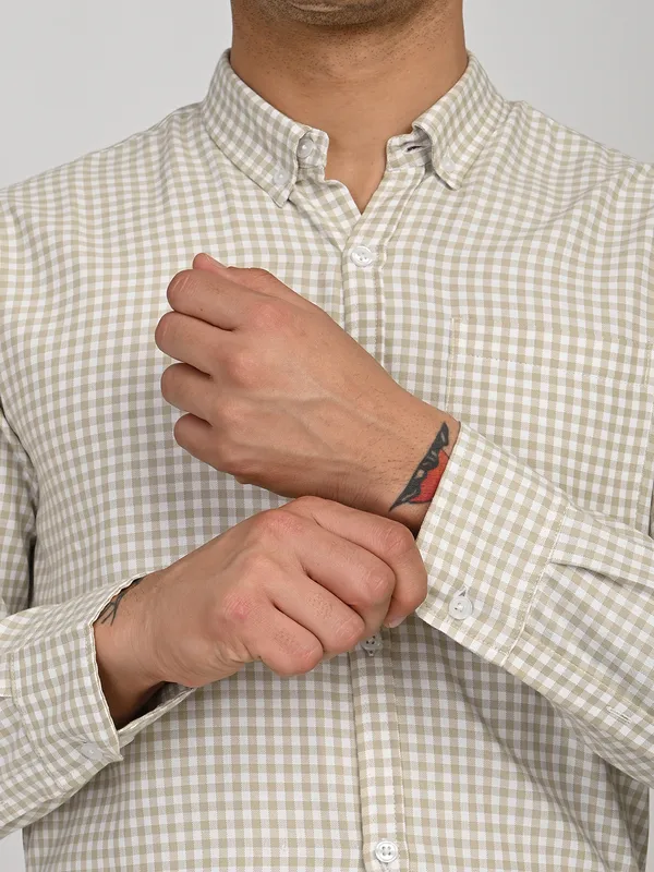 Sand_Beige_Gingham_Oxford_Button-Down_Shirt