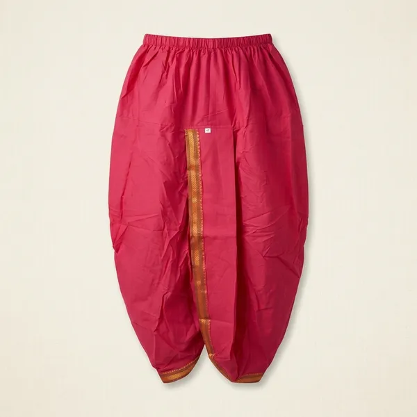 Pink_Teri_Cotton_Relaxed_Fit_Dhoti_Pant_For_Men