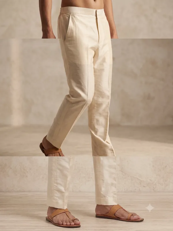 Men's_Off-White_Dupion_Silk_Slim-Fit_Pant_for_Kurta_&_Sherwani