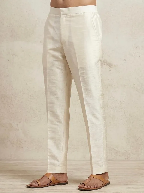 Men's_Off-White_Dupion_Silk_Slim-Fit_Pant_for_Kurta_&_Sherwani