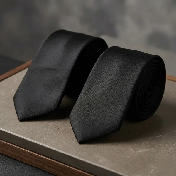 Matt_Black_Silk_Solid_Formal_Necktie_For_Men_-_Pack_of_2