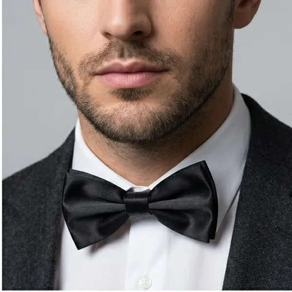 Black_Satin_Pre-Tied_Bow_Tie_with_Adjustable_Strap_For_Men_-_Pack_of_3