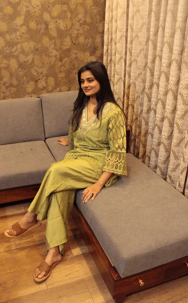 Lime_Green_Cotton_Chikankari_Embroidered_Kurta_Set_For_Women