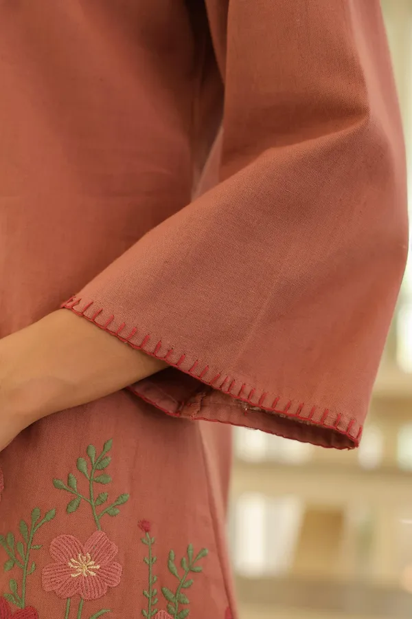 Dusty_Rose_Cotton_Embroidered_Kurta_Pant_Set_For_Women