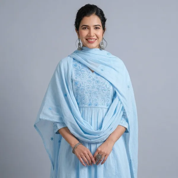 Sky_Blue_Cotton_Embroidered_Kurta_Set_With_Dupatta_For_Women