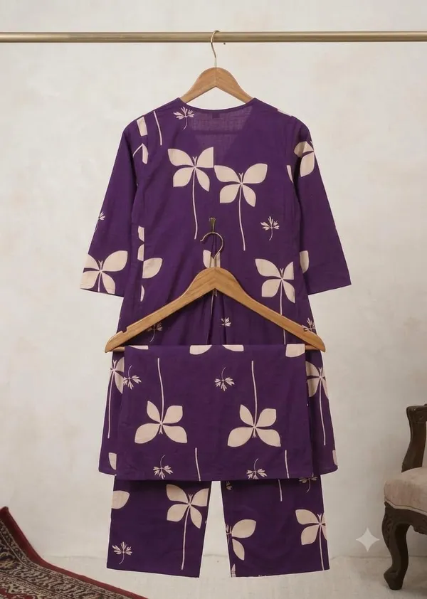 Purple_Rayon_Kurta_Set_For_Girls