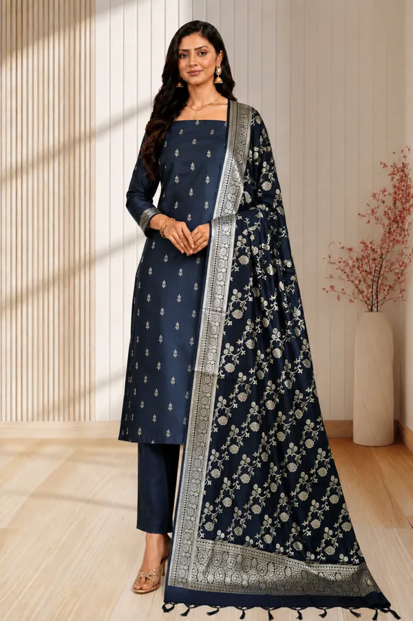 Royal_Looks_Timeless_Style_Black_Banarasi_Soft_Semi_3_Pcs_Suit_Banarasi_Soft_Semi_Silk