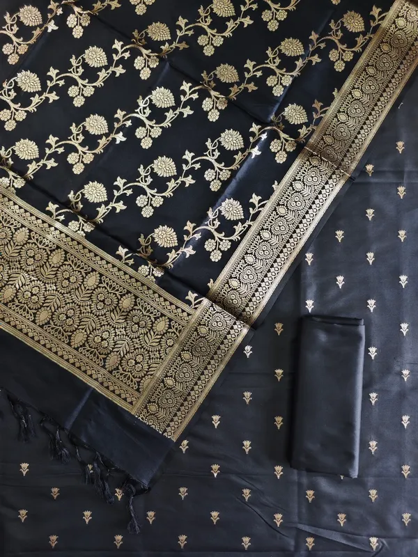 Royal_Looks_Timeless_Style_Black_Banarasi_Soft_Semi_3_Pcs_Suit_Banarasi_Soft_Semi_Silk