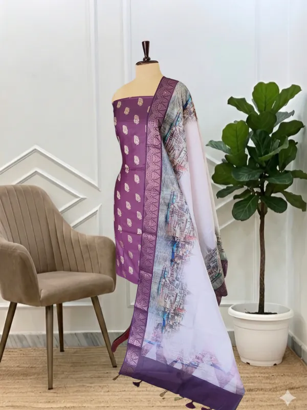 Wine_Banarasi_Soft_Cotton_Silk_3_Pcs_Suit_With_Namo_Ghat_Printed_Pallu_Banarasi_Soft_Cotton_Silk