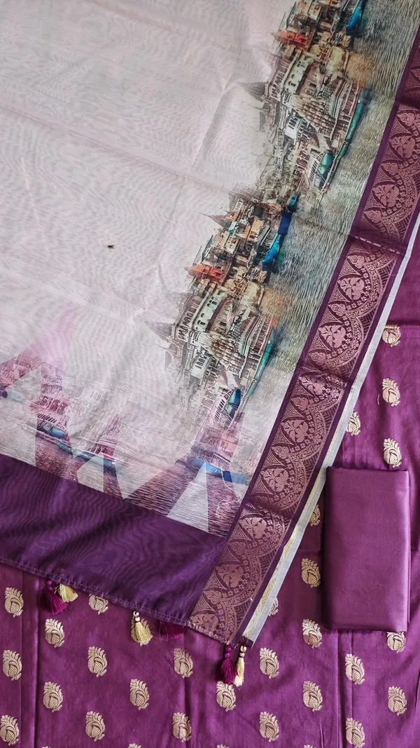Wine_Banarasi_Soft_Cotton_Silk_3_Pcs_Suit_With_Namo_Ghat_Printed_Pallu_Banarasi_Soft_Cotton_Silk
