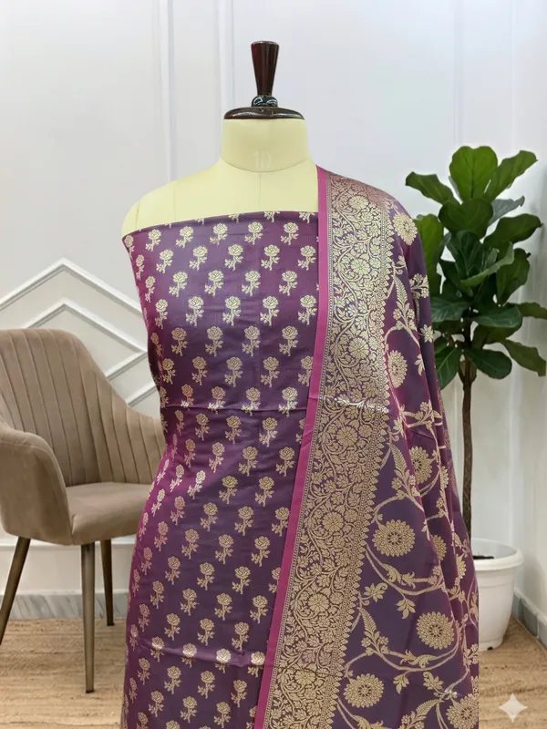 Drape_Yourself_In_Timeless_Luxury_Wine_Banarasi_Soft_Semi_Silk_3_Pcs_Suit_Banarasi_Soft_Semi_Silk