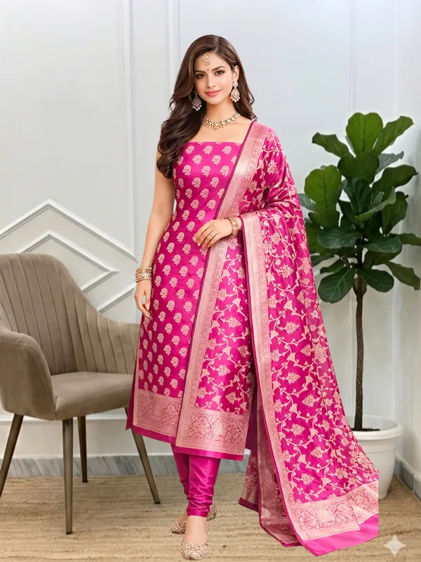 Best_Banarasi_Soft_Rani_Silk_Suits_Online_In_India_Trending_Collection_Banarasi_Semi_Soft_Silk
