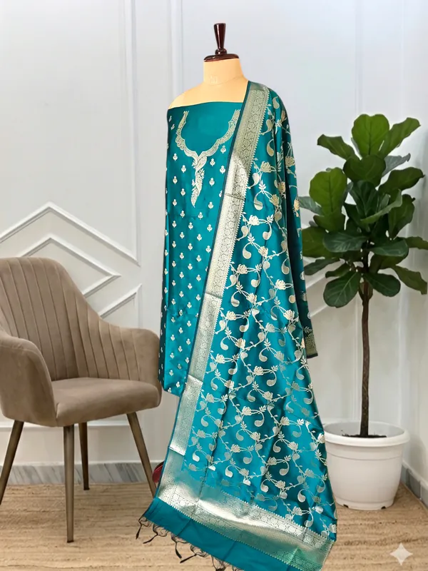 Peacock_Banarasi_Soft_Semi_Silk_3_Pcs_Suit_Banarasi_Soft_Semi_Silk