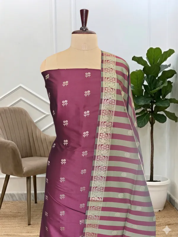 Luxury_Look_Banarasi_Soft_Semi_Silk_Suit_With_Beautiful_Wine_Banarasi_Soft_Semi_Silk