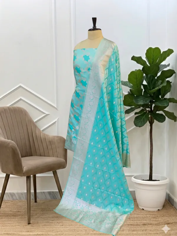 Banarasi_Handloom_Silk_Unstitched_Suit_With_3Pcs_Set_Banarasi_Handloom_Silk