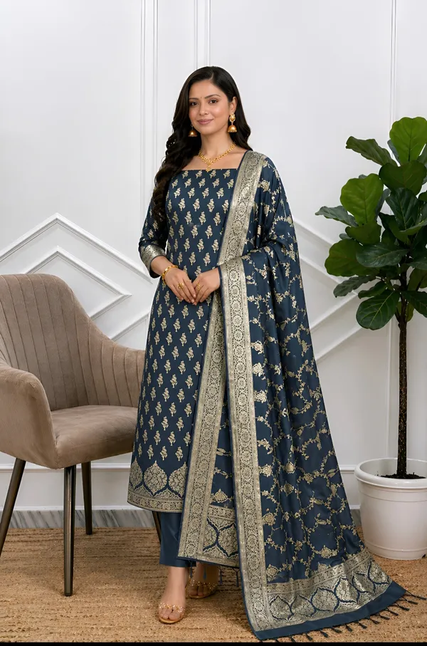 Very_Charming_Black_Banarasi_Soft_Semi_Silk_3_Pcs_Suit_Banarasi_Semi_Soft_Silk