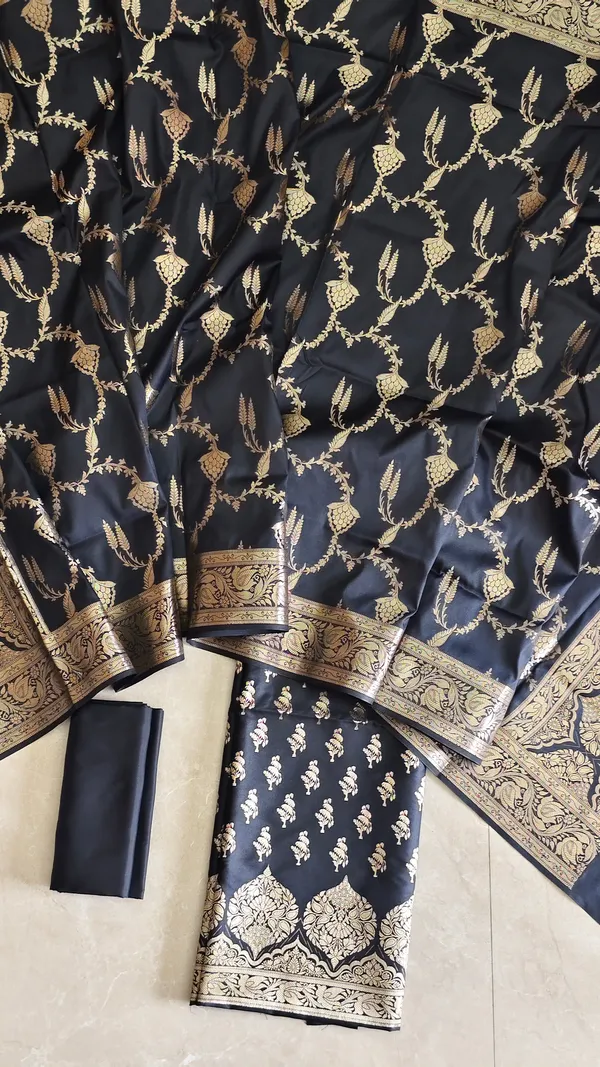 Very_Charming_Black_Banarasi_Soft_Semi_Silk_3_Pcs_Suit_Banarasi_Semi_Soft_Silk