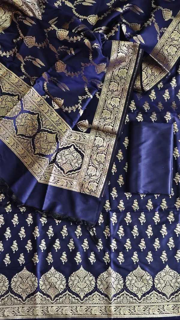 Stylish_Party_Wear_Banarasi_Soft_Semi_Silk_3_Pcs_Suit_Banarasi_Soft_Semi_Silk