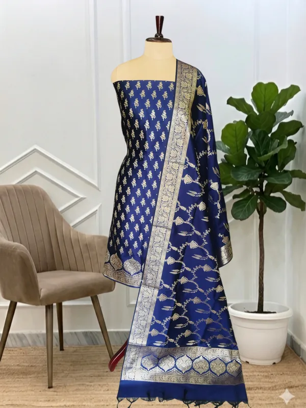 Stylish_Party_Wear_Banarasi_Soft_Semi_Silk_3_Pcs_Suit_Banarasi_Soft_Semi_Silk
