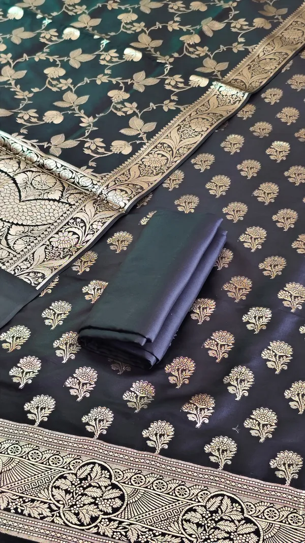 The_Artisan_S_Soul_Hand_Curated_Soft_Banarasi_Silk_3_Pcs_Suit_With_Black_Banarasi_Soft_Silk