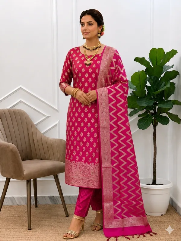 Vintage_Threads_Classic_Soft_Banarasi_Silk_Unstitched_3_Pcs_Suits_With_Maharani_Banarasi_Soft_Silk
