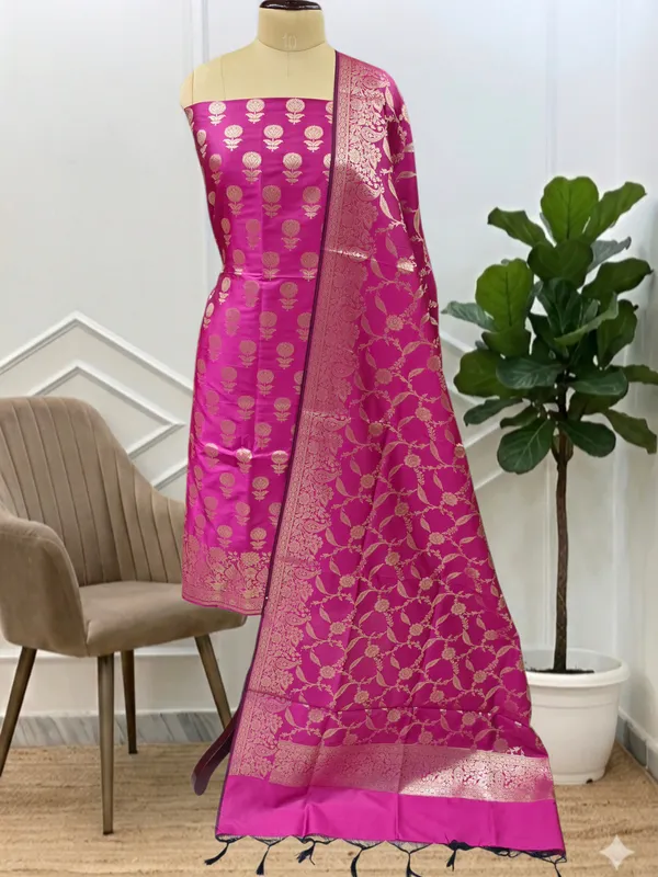 Designer_Banarasi_3_Pcs_Suit_Set_All_Over_Design_With_Rani_Banarasi_Silk