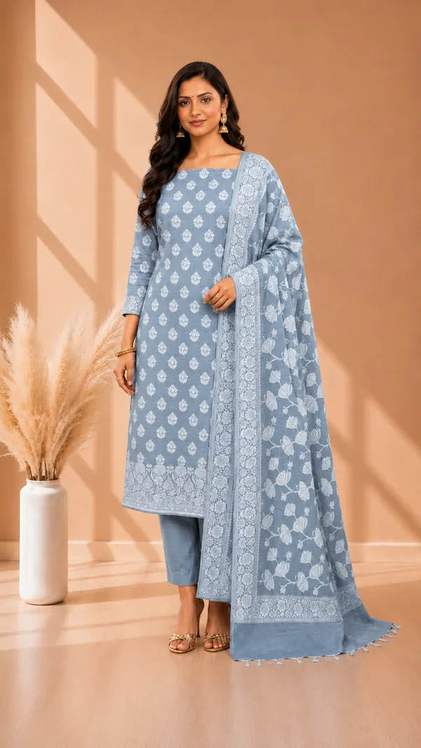 Classic_Banarasi_Linen_3_Piece_Suit_With_Dusty_Steel_Blue_Banarasi_Linen_Silk