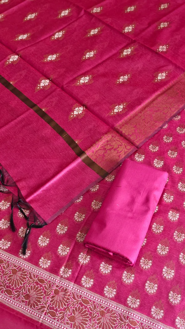 Graceful_Rani_Banarasi_Cotton_Silk_3_Pcs_Suit_With_Rich_Meena_Banarasi_Cotton_Silk