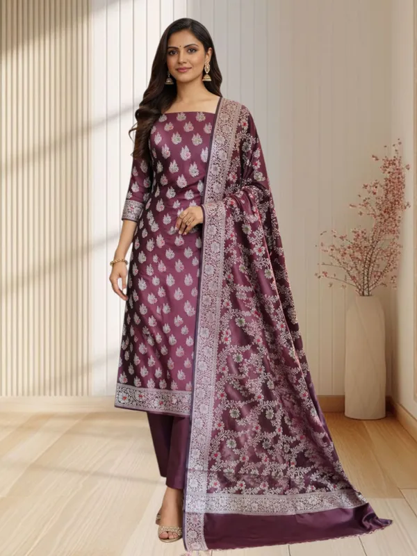 Banarasi_Soft_Semi_Silk_Suit_With_All_Over_Meena_Banarasi_Soft_Cotton_Silk_Suit