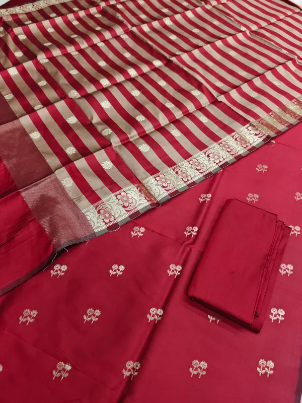 Banarasi_Silk_3_Pcs_Suit_Online_|_Designer_Party_Wear_&_Wedding_for_Women_Maroon_Color