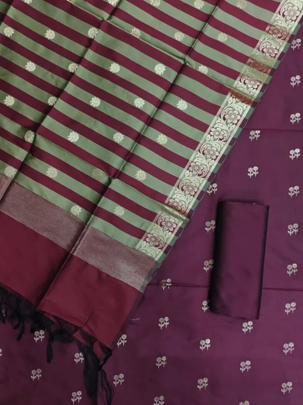 Banarasi_Silk_3_Pcs_Suit_Online_|_Designer_Party_Wear_&_Wedding_for_Women_Wine_Color