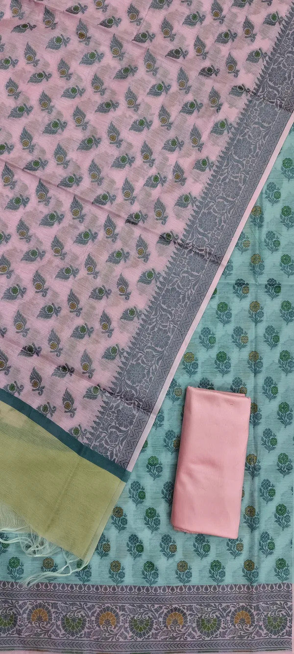 Elegant_Banarasi_Cotton_Silk_Meena_Suit_Set_|_3_Piece_Ethnic_Wear