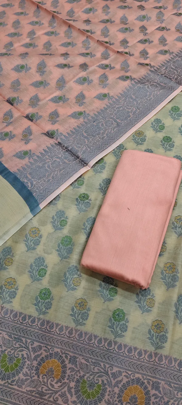 Elegant_Banarasi_Cotton_Silk_Meena_Suit_Set_|_3_Piece_Ethnic_Wear