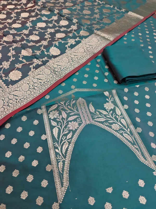 Premium_Banarasi_Ladies_3_Piece_Silk_Suit_with_Neck_Design