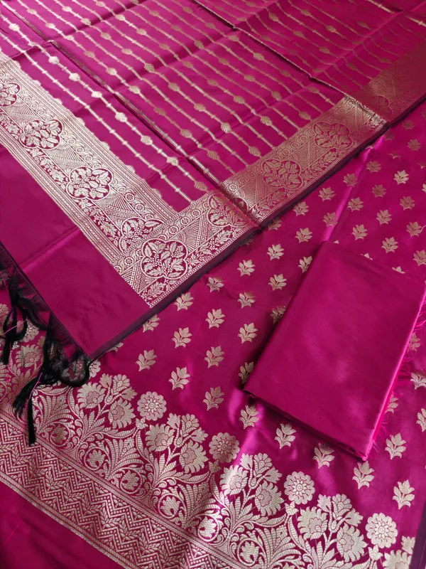 Premium_Banarasi_Silk_3_Piece_Suit_Set_For_Elegant_Women_With_Contrast_Pallu_Banarasi_Silk_Suit