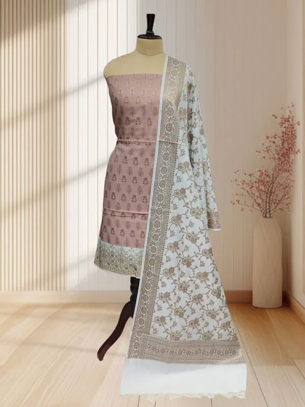 Banarasi_Semi_Silk_Cotton_Designer_Suit_With_Contrast