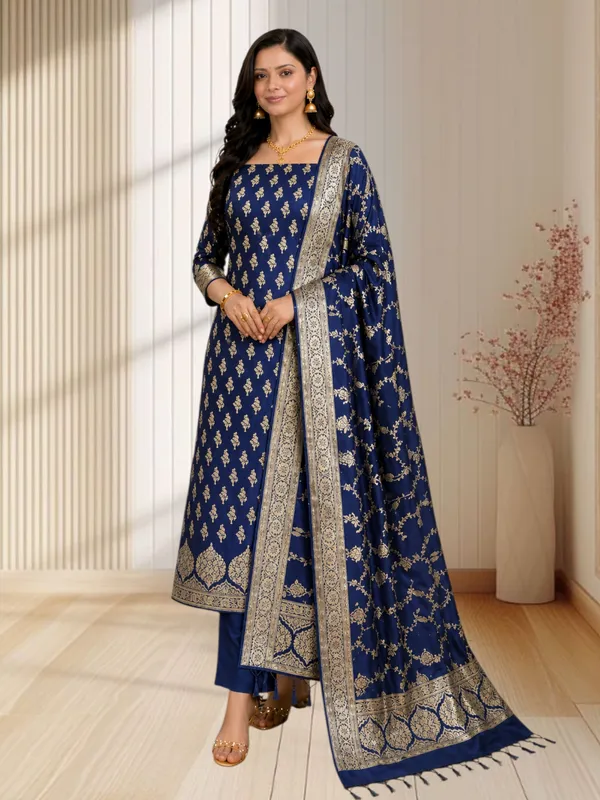 Stylish_Party_Wear_Banarasi_Soft_Semi_Silk_3_Pcs_Suit_Banarasi_Soft_Semi_Silk