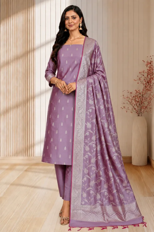 Elegant_Banarasi_Soft_Semi_Silk_3_Pcs_Suit_With_Premium_Finish_Banarasi_Soft_Semi_Silk