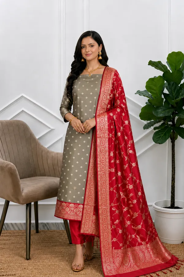 Stunning_Look_Banarasi_Soft_Semi_Silk_3_Pcs_Suit_With_Contrastbanrasi_Soft_Semi_Silk