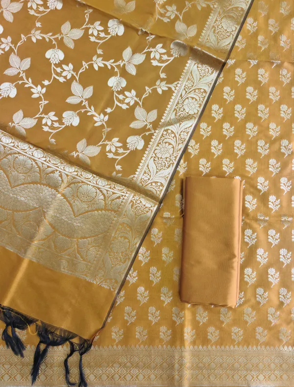 Featherlight_Elegance_The_Softest_Banarasi_Silk_3_Pcs_Suit_With_Mustard_Banarasi_Soft_Silk