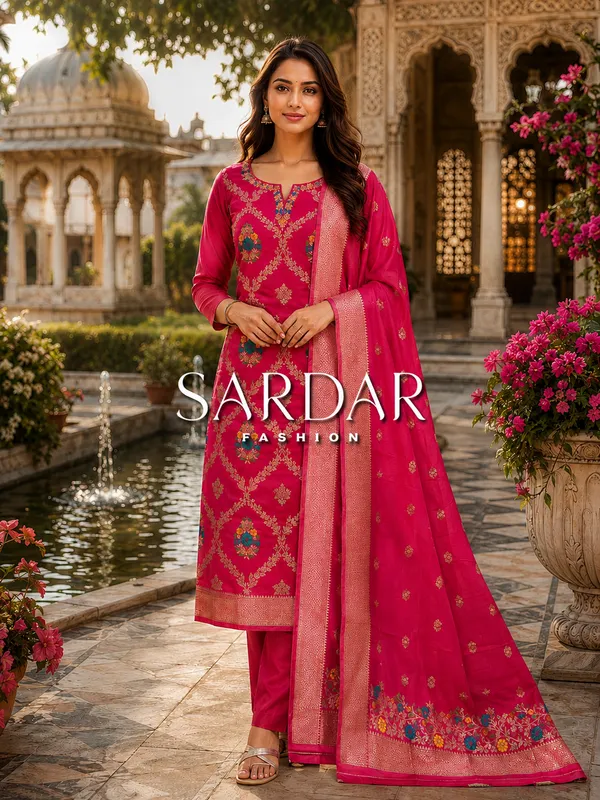 Premium_Weaving_Banarasi_Silky_Cotton_Silk_3_Pcs_Suit_With_All_Over_Meena