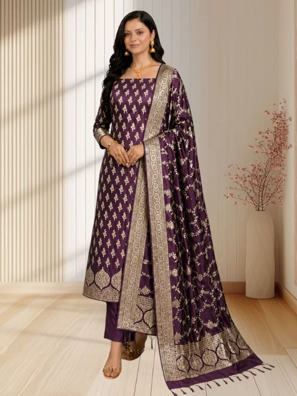 Designer_Festive_Banarasi_Simi_Soft_Silk_3_Pcs_Suit_Banarasi_Soft_Semi_Silk