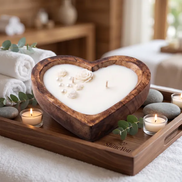 ShineYou_Heart_Shaped_Wooden_Candle_132_ml_|_Handcrafted_Wooden_Bowl_Candle_with_Floral_Design_&_Dual_Cotton_Wicks_|_Romantic_Home_Décor_&_Premium_Gift_for_Valentine,_Anniversary_&_Wedding
