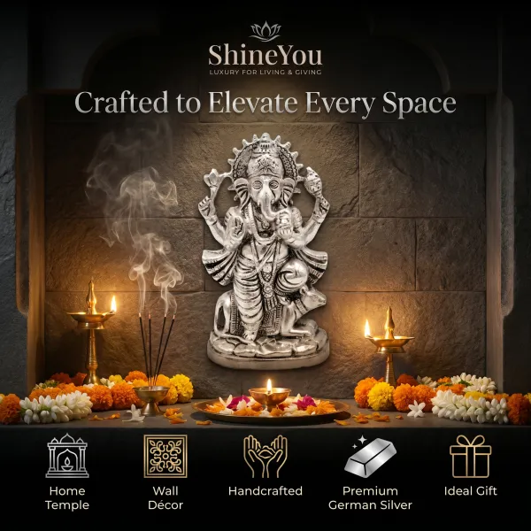 ShineYou_Premium_German_Silver_Ganesha_Wall_Hanging