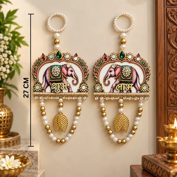 ShineYou_Shubh_Labh_Elephant_Door_Hanging_Pair