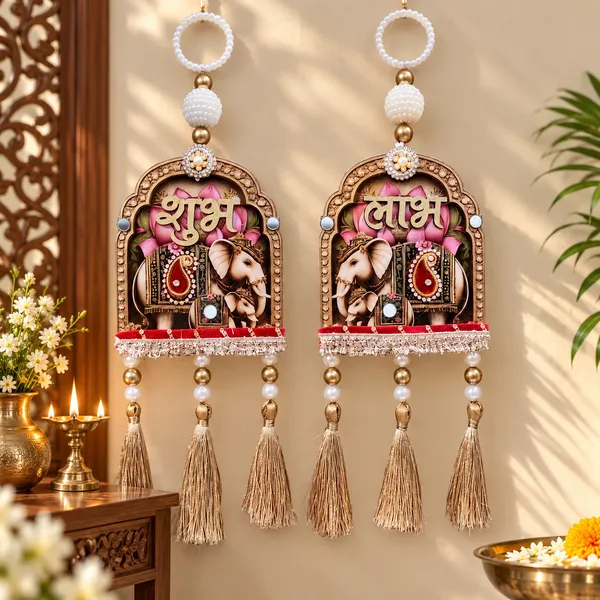 ShineYou_Shubh_Labh_Elephant_Door_Hanging_Set