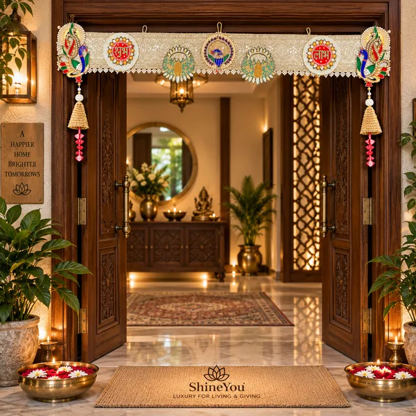 ShineYou_Shubh_Labh_Peacock_Bandhanwar_for_Main_Door
