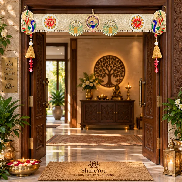 ShineYou_Shubh_Labh_Peacock_Bandhanwar_for_Main_Door