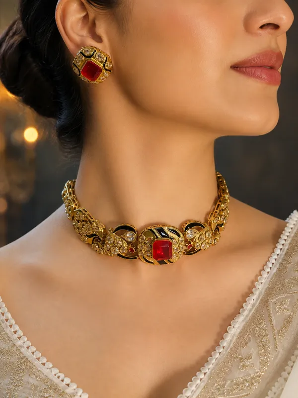 Noor_Peacock_Kundan_Statement_Choker