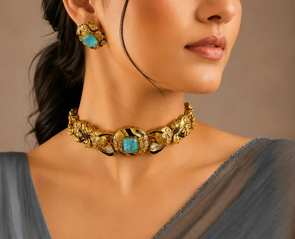 Noor_Peacock_Kundan_Statement_Choker